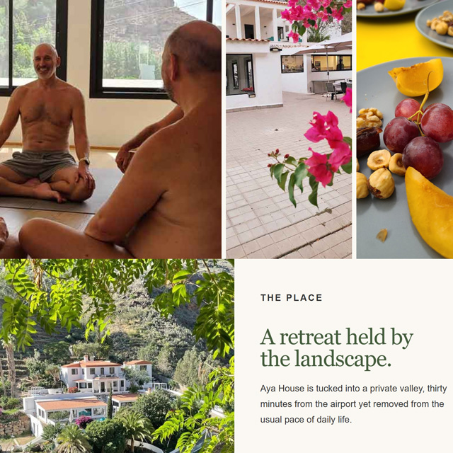 Aya House men’s retreat in Gran Canaria, 2027
